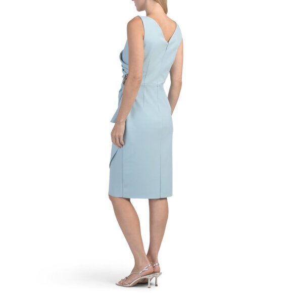 ALEX EVENINGS Blue Compression Side Ruched Dress - Picture 2 of 2